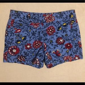 LOFT Blue Floral Print Shorts